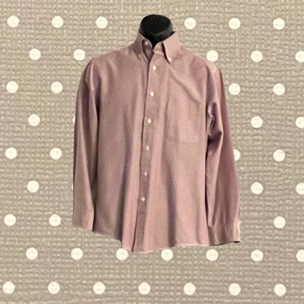 L.L Bean Mens Mauve Long sleeve button down shirt.  Size 15-33
